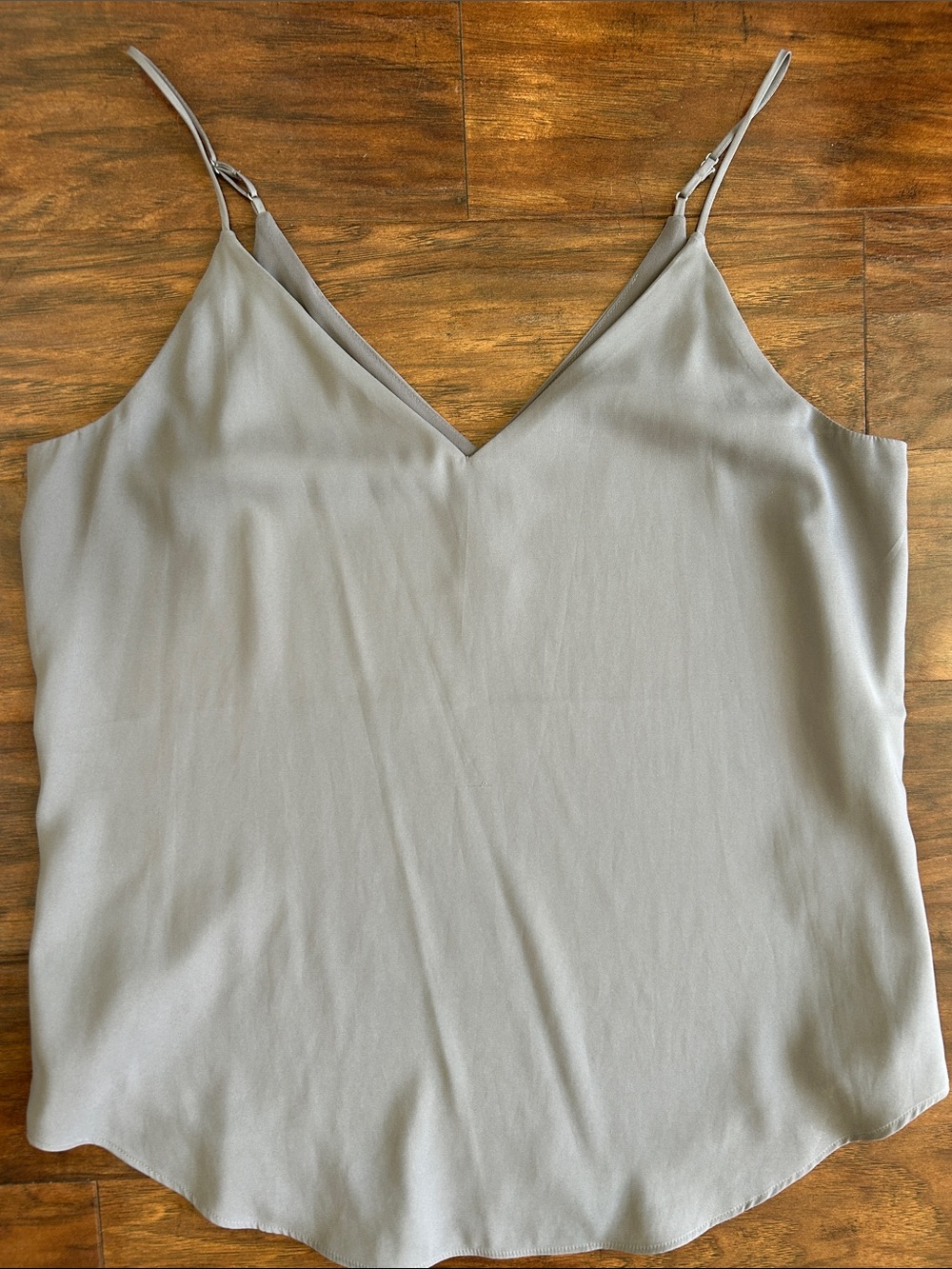 Express Light Gray V-Neck Adjustable Strap Camisole